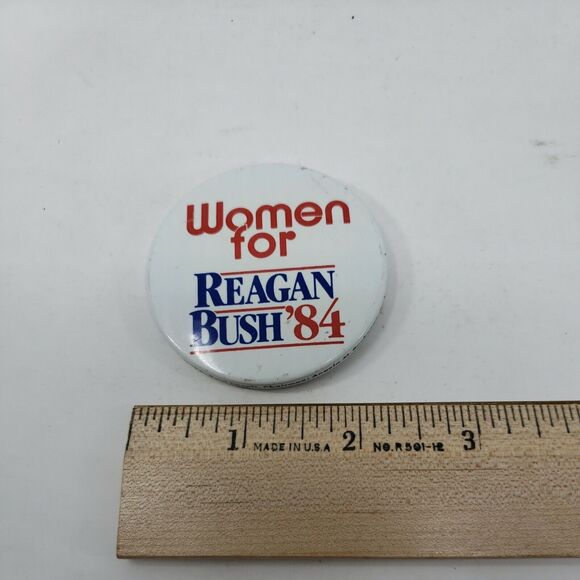 Women for REAGAN BUSH 1984 Campaign Button Vintage Political Republican Collect - Picture 9 of 12